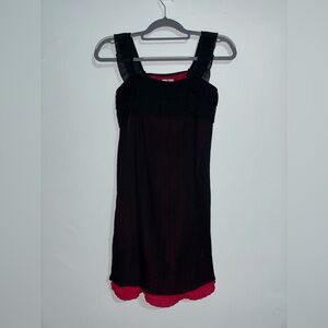 Juicy Couture Black and Pink Pleated Dress Size 0